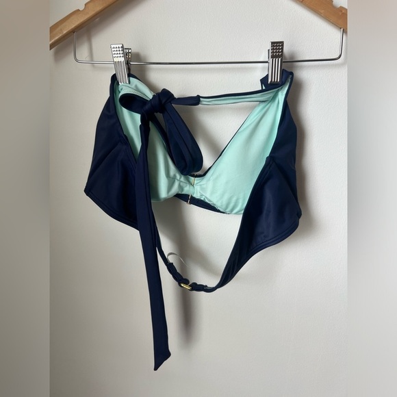 Victoria’s Secret Navy Blue Swim Suit Bikini Halter Top XL Removable Pads - Picture 4 of 6